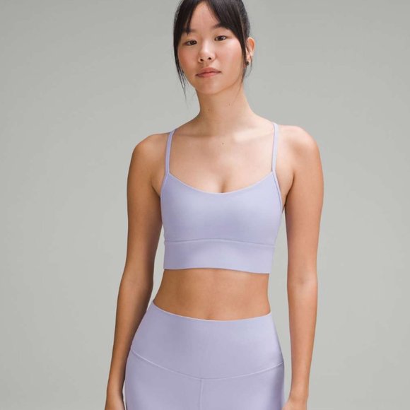 lululemon athletica Other - LULULEMON - NWT Size 4 Flow Y Nulu Longline Bra *Light Support - Lilac Smoke